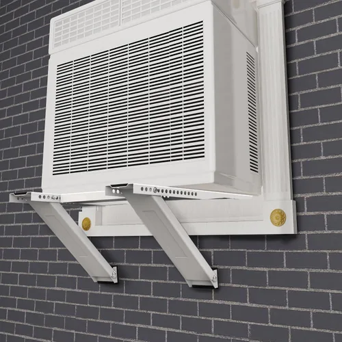 Miniatura 4 de Soporte de aire acondicionado de ventana de doble brazo, resistente de 200 libras, para unidades de 5000-22000 BTU, unidades de montaje universal