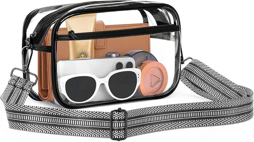 Miniatura 9 de Bolsa transparente para eventos de estadio, bolso transparente para mujeres, bolsa cruzada aprobada para estadios, bolsa para conciertos, eventos