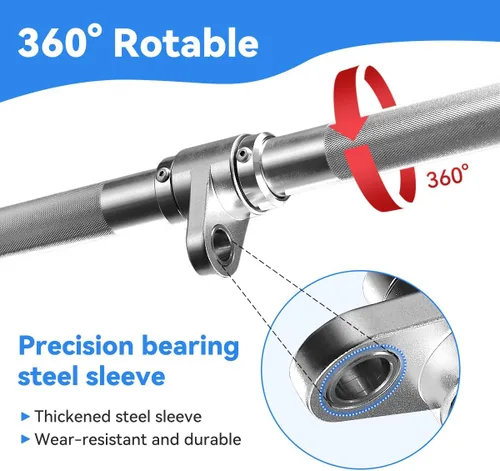 Miniatura 6 de Accesorio para máquina de cable, barra de tracción LAT, barra recta de tríceps de aluminio ligera, barra V, accesorios de tracción LAT, accesorios