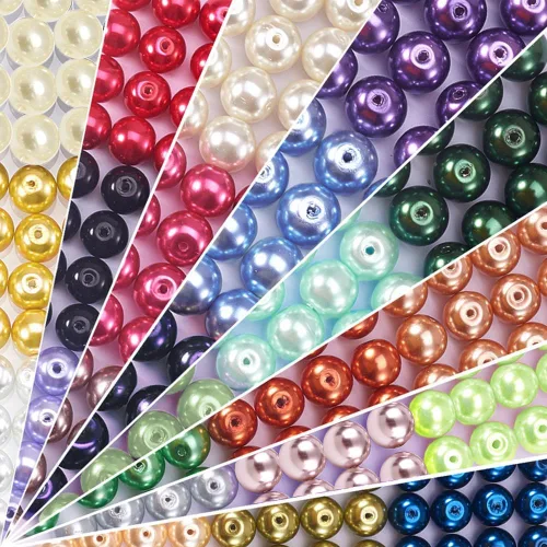 Miniatura 8 de PH PandaHall - Juego de cuentas redondas de cristal para hacer joyas, 10mm