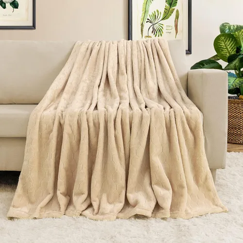 Miniatura 2 de TOONOW Manta de forro polar con textura, suave y afelpada, manta individual de 60 x 80 pulgadas, manta de cama súper suave y esponjosa