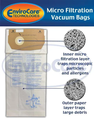 Miniatura 2 de EnviroCare Bolsas de polvo para aspiradora de microfiltración de repuesto para Eureka Style AA Victory y True HEPA verticales. Paquete de 9