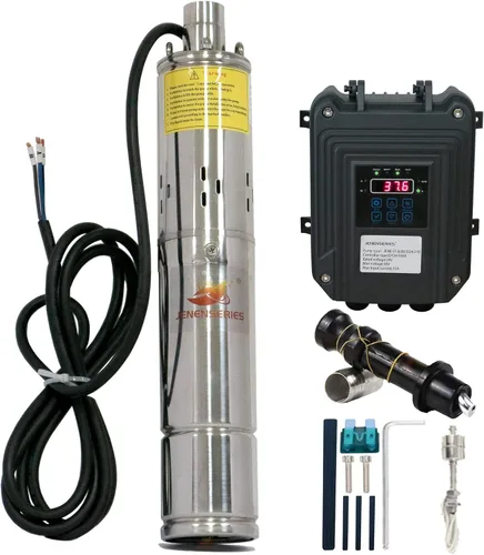 Miniatura 8 de Bomba de agua solar de 500 W CC 48 V, cabeza máxima de 393 pies, flujo de 7.9 GPM, bombas sumergibles solares de pozo profundo de 3 pulgadas