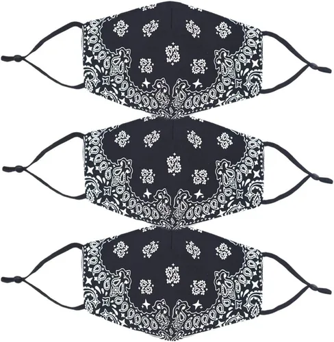 Miniatura 2 de Bandana de la cubierta de la cara, máscara de tela de algodón suave media cara protectora, pasamontañas de cachemira unisex de moda, Balaclava