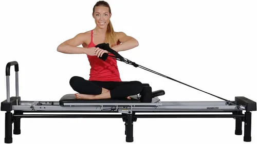 Miniatura 7 de Reformador AeroPilates - Máquina de entrenamiento de Pilates para gimnasio en casa - Reboteador de fitness cardiovascular - Capacidad
