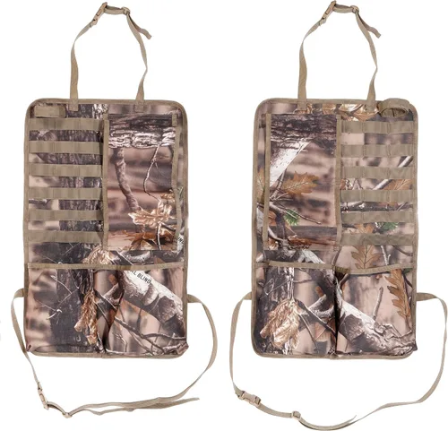 Miniatura 2 de AUSCAMOTEK 2 piezas de asiento de coche trasero escopeta rack camuflaje pistoleras organizador de panales para caza de ciervos de pato