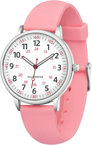 Miniatura 10 de IBSO Reloj de Mujer para Enfermera Fácil de Leer Esfera Relojes de Pulsera Correa de Silicona Resistente al Agua Relojes con Segundero y 24 Horas