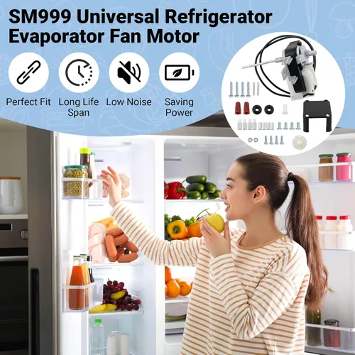 Miniatura 5 de AMI PARTS SM999 - Motor universal para ventilador evaporador de refrigerador compatible con refrigerador Kenmore y Frigidaire, reemplaza GEM 240