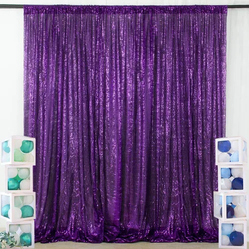 Miniatura 20 de ShinyBeauty Telón de fondo para cabina de fotos, la mejor opción, telón de fondo de lentejuelas de 4 x 6 pies, para bodas y eventos, tela de Naranja