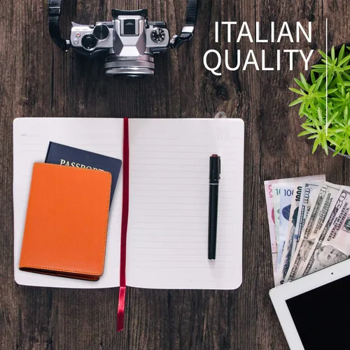 Miniatura 6 de Funda de pasaporte billetera de pielHecho En Italia
