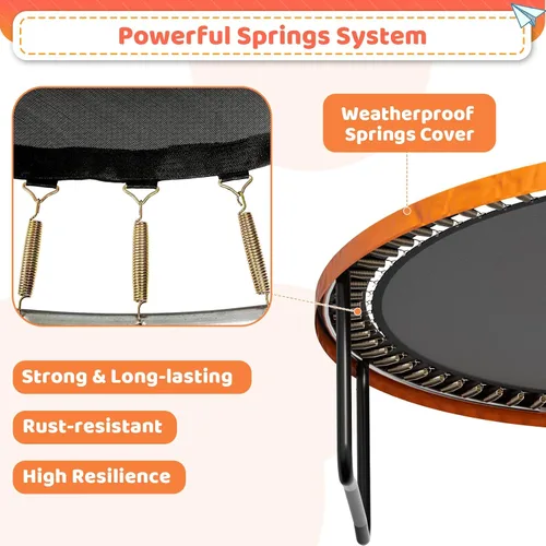 Miniatura 5 de Zevemomo - Trampolines de 8.0 pies, 10.0 pies, 12.0 pies, 14.0 pies, 16.0 pies, para exteriores, trampolines para niños y adultos, trampolines