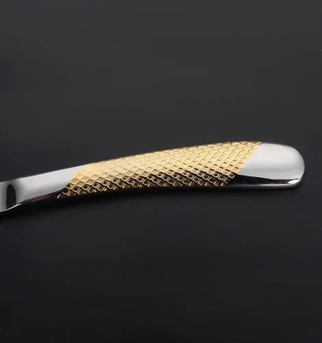 Miniatura 9 de Juego de cubiertos martillados para 16 cubiertos duraderos de acero inoxidable 18 10, 64 piezas de cubiertos delicados, tenedores y cucharas, juego