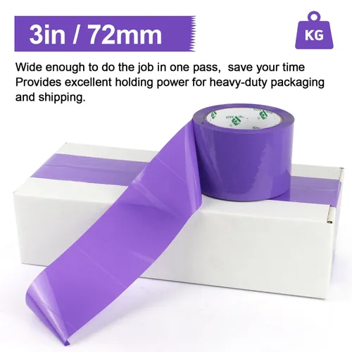 Miniatura 4 de BOMEI PACK Cinta de embalaje marrón de 3 pulgadas, 6 rollos de repuesto de cinta de embalaje ancha para mudanza, envío y almacenamiento, 2.4 mil x