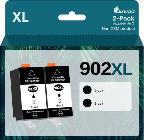 902XL Compatible con HP 902 XL Cartuchos de tinta negra de repuesto para HP 902 902XL negro (chip de actualización) funciona con impresora HP