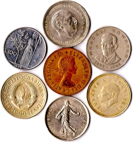 Miniatura 48 de LOTE de 28 Monedas Diferentes de la UE (Colección PRE-Euro) - Monedas Coleccionables, Monedas Antiguas para Álbum o Exhibición