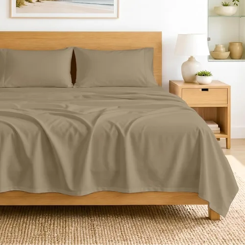Miniatura 46 de SGI bedding Sábanas de Algodón Egipcio 100% Tamaño Full XL – Juego de Sábanas de 600 Hilos, Suaves, Frescas, Bolsillo Profundo de 16", Ropa de Cama