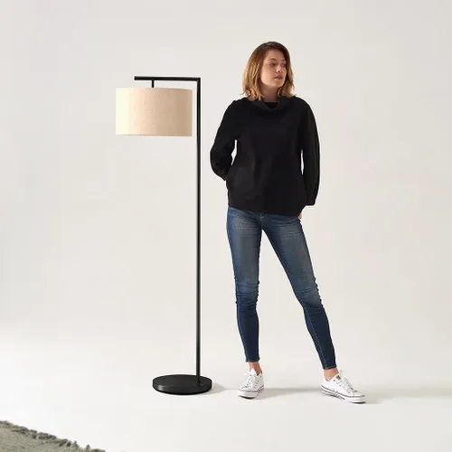 Miniatura 10 de Brightech Montage - Lámpara de pie moderna - Lámpara de pie LED con pantalla bronceada para salas de estar y oficinas - Luz de lectura para Negro