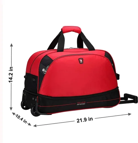 Miniatura 5 de OIWAS Bolsa de lona pequeña con ruedas de 22 pulgadas, maleta de equipaje de mano unisex para adultos, viajes a corto plazo, expandible de 45