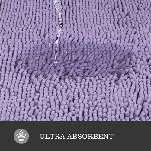 Miniatura 4 de Yeaban Juego de alfombras de baño lavanda de 2 piezas (20 x 32 pulgadas y 17 x 24 pulgadas), tapetes de baño de felpilla gruesa Alfombras de baño