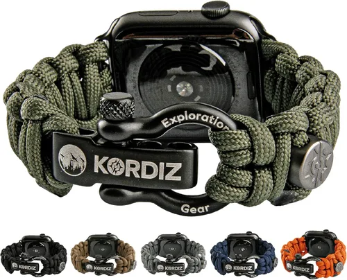 Miniatura 15 de KORDIZ Survivor - Correa de nylon paracord para Apple Watch compatible con Apple Watch ULTRA 3, ULTRA 2 / 1 [49mm] y Series 11, 10, 9, 8, 7-1, SE3