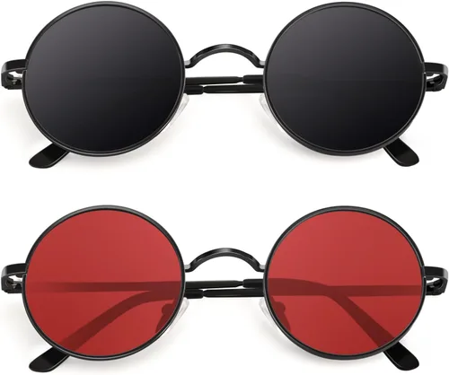 Miniatura 44 de CGID Gafas de sol unisex polarizadas redondas E01 Lennon