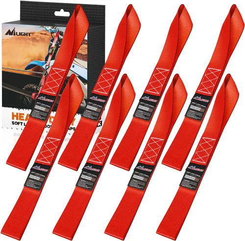 Miniatura 12 de Nilight Soft Loop - Correas de amarre de motocicleta de 1.7 x 17 pulgadas, resistentes, 12,000 libras, resistencia máxima a la rotura para asegurar