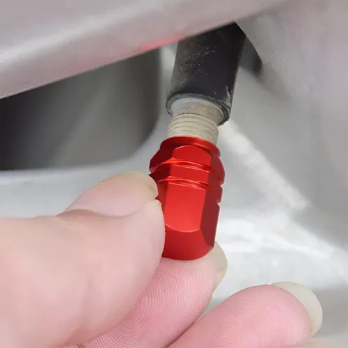 Miniatura 5 de Tapón para válvula de neumático de automóvil, 12 fundas para válvulas de rueda, tapa de aire a prueba de fugas, accesorio hermético de aleación