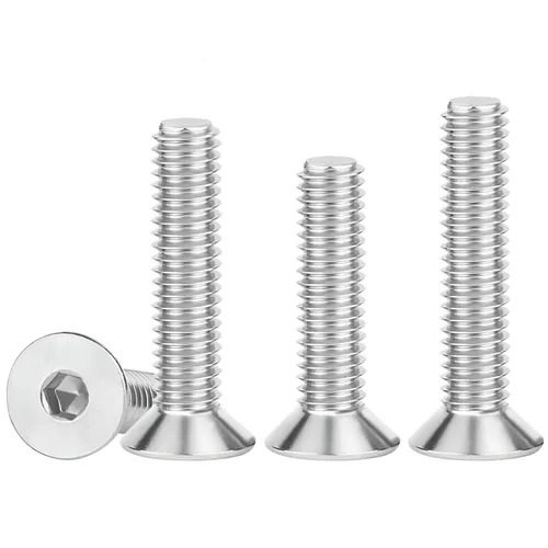 Miniatura 13 de Tornillos de cabeza plana M4 de 0.787 in, tornillo y perno de cabeza plana M4-0.028x0.787 in, pernos avellanados de acero inoxidable, accionamiento