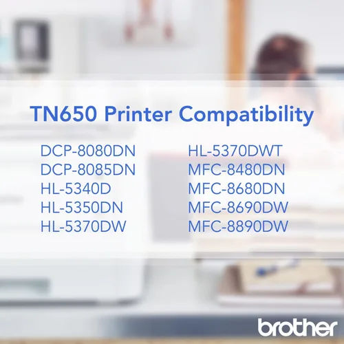 Miniatura 4 de Cartucho de tóner Brother TN650, tóner negro de recambio de alto rendimiento, rendimiento de páginas de hasta 8,000 páginas