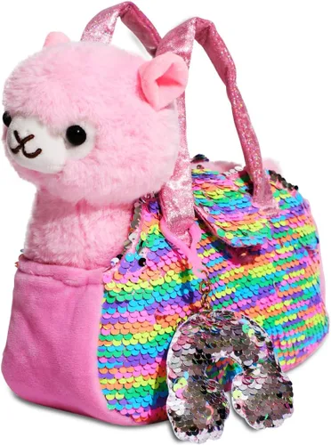 Miniatura 16 de Set de Mascotas de Peluche de Little Jupiter con Bolso - Animales de Peluche de Unicornio - Animales de Peluche para Niñas - Juguete de Peluche