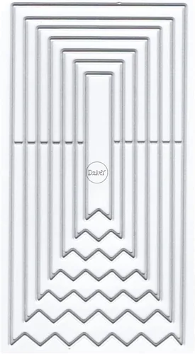 Miniatura 6 de DzIxY Troqueles de corte de metal de borde irregular para kit de fabricación de tarjetas, troquelados, troquelados, plantillas de máquina de álbumes