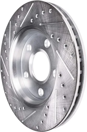 Miniatura 6 de Detroit Axle - Rotores de freno para Ford 2013-2019 Explorer Taurus Flex Lincoln MKT MKS, rotores de freno de disco ranurados perforados de repuesto