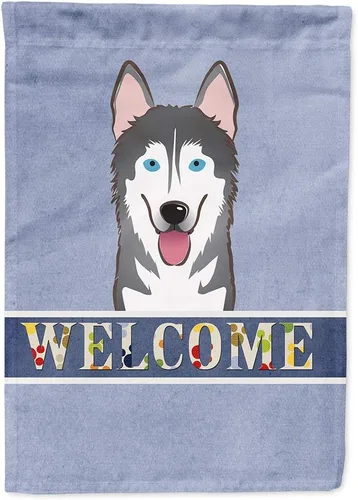 Miniatura 68 de Caroline's Treasures BB1405GF Bandera de jardín de bienvenida de bulldog inglés, Bandera de buzón azul, bandera decorativa para el patio, obra