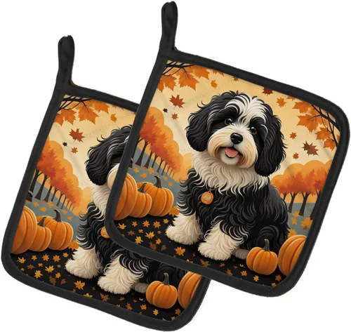 Miniatura 60 de Caroline's Treasures DAC1022PTHD Border Collie - Juego de soportes para ollas resistentes al calor, almohadillas calientes para horno, para cocinar