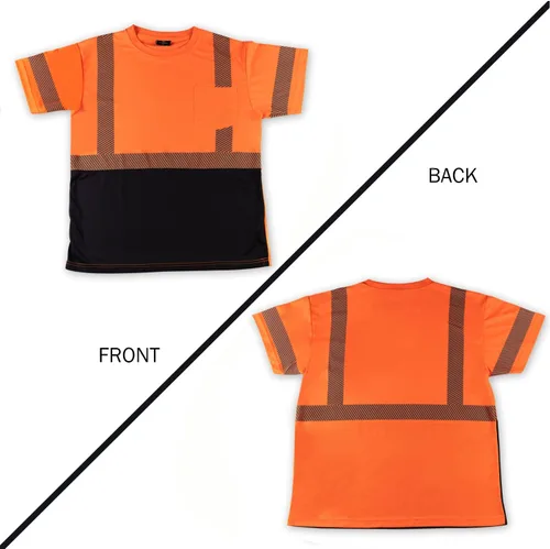 Miniatura 3 de VENDACE 3 piezas de seguridad camisetas reflectantes clase 3 alta visibilidad Hi Vis manga corta construcción trabajo camisas para hombres