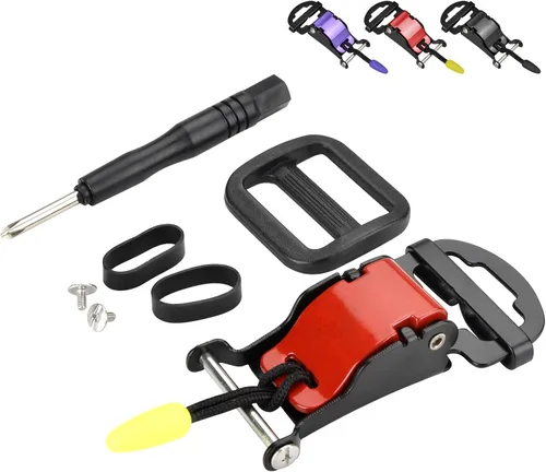 Miniatura 7 de Lamborsafe Kit de hebilla de liberación rápida para casco, clip de correa de barbilla para casco de motocicleta para cara completa, 3/4, medios