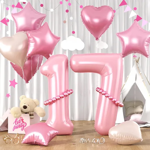 Miniatura 66 de Globos dorados de color champán con el número 11, globos de oro claro, globo de aluminio dorado con forma de corazón con estrella y globo largo