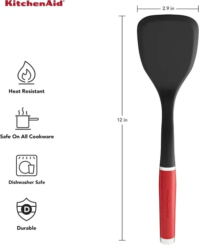 Miniatura 2 de KitchenAid KE015OHERA - Espátula corta de nylon Classic Empire Red