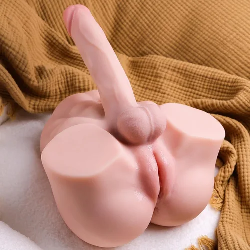 Miniatura 3 de Muñeca sexual transexual con consolador flexible de 8 pulgadas, muñecas sexuales trans unisex con orificio vaginal y anal apretado, juguetes