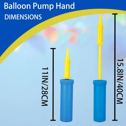 Miniatura 2 de Bomba de mano para globos, bomba de aire de doble acción bidireccional para globos, portátil para decoraciones de fiesta de cumpleaños
