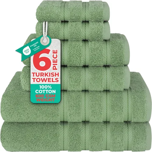 Miniatura 34 de American Soft Linen - Juego de 4 toallas, 100% de algodón turco, 27 x 54 pulgadas, tamaño extragrande, toallas para la ducha, color amarillo