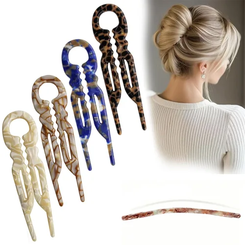 Miniatura 10 de Prestige French Hair Pins - Diseño Dentado Antideslizante, Ángulo Curvado para Mejor Ajuste a la Cabeza, Nuevos Accesorios Elegantes para el Cabello
