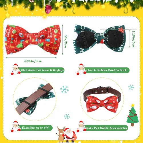 Miniatura 3 de Talltalk 30 Piezas de Corbatines para Perro, Lazos para Perro a Granel, Accesorios Festivos para Perro, Adornos para Collares Desmontables, Lazos