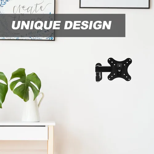 Miniatura 4 de Soporte de pared para monitor ajustable para pantallas de TV retráctil con soporte estable y función giratoria de inclinación, soporte de TV que
