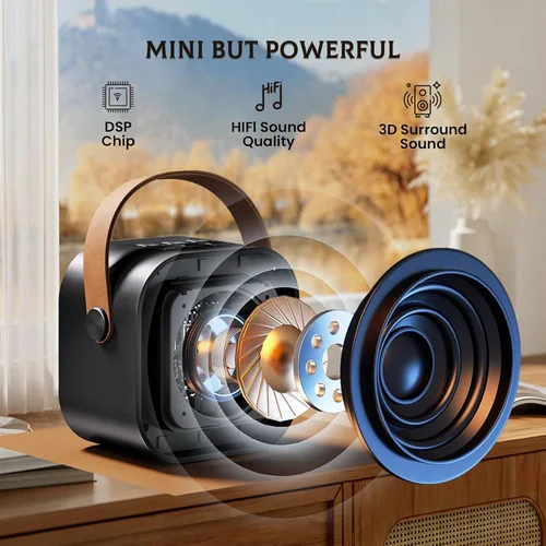 Miniatura 2 de IROO - Máquina de karaoke para niños y adultos, minialtavoz Bluetooth portátil con 2 micrófonos inalámbricos y luces de fiesta, para celular, regalo