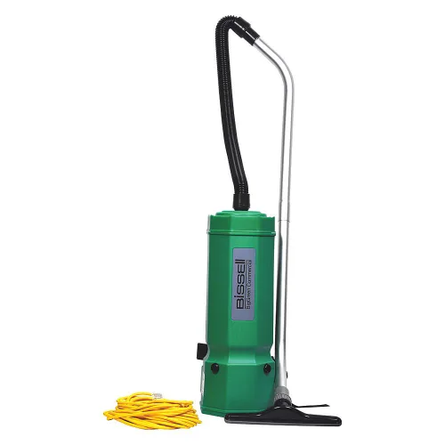 Bissell BigGreen Commercial BG1001 - Aspiradora de mochila de alta filtración, 1375 W, 25.5 pulgadas de altura, capacidad de 10 cuartos de galón,