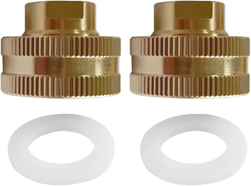 Miniatura 7 de Uenede Conector de manguera de jardín hembra de latón de 1/2 "NPT macho a 3/4" GHT hembra, reductor giratorio roscado reductor adaptador