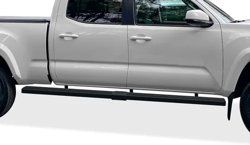 Miniatura 17 de APS Estribos de 5 pulgadas, color negro, compatibles con Toyota Tacoma 2005-2023 de doble cabina de tripulación de acero inoxidable