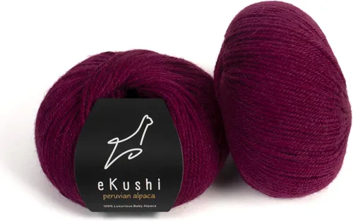 Miniatura 90 de 100% Hilo de Alpaca para Bebé para Tejer y Ganchillo - Juego de 3 Madejas de Hilo Premium DK - Ligero, Hipoalergénico y Térmico Hecho en Perú - N010