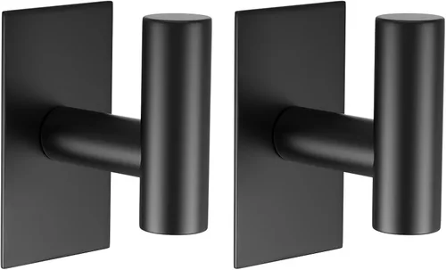 Miniatura 19 de VAEHOLD - Ganchos adhesivos de pared para toallas, resistentes, impermeables, de plata, para colgar abrigos, ropa, gancho de pared para armario
